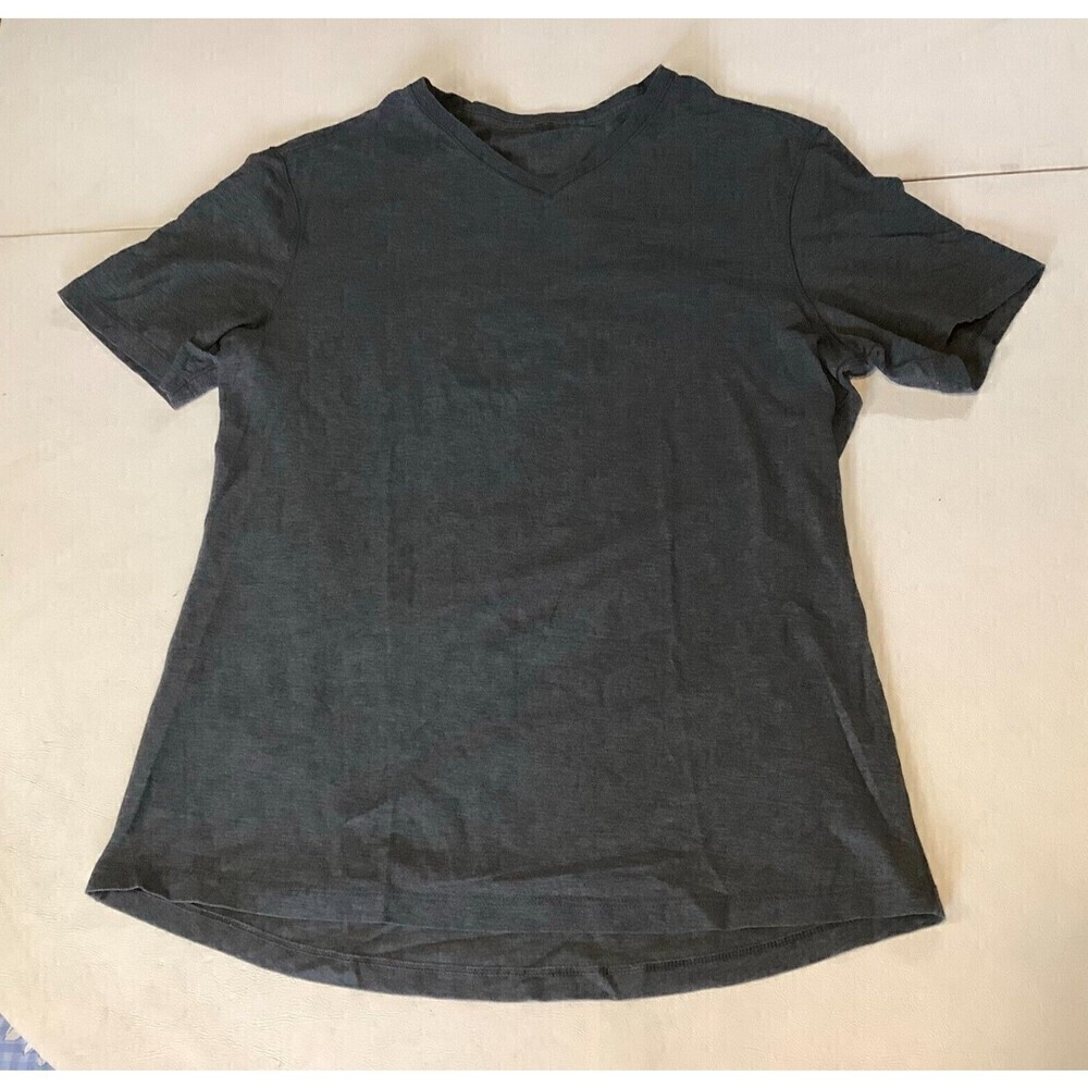 Lululemon V Neck Fundamental Heather Gray T-Shirt NO SIZE TAG See Pics